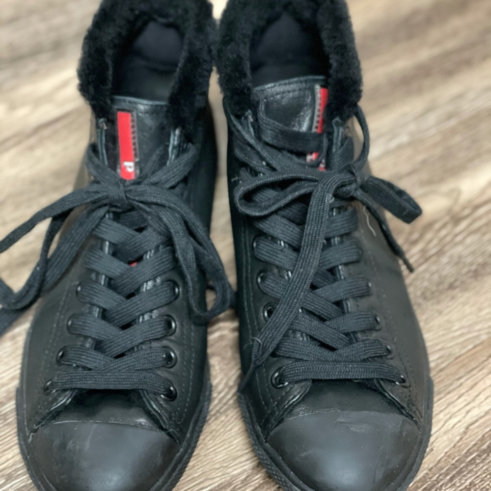 Black Prada sneakers